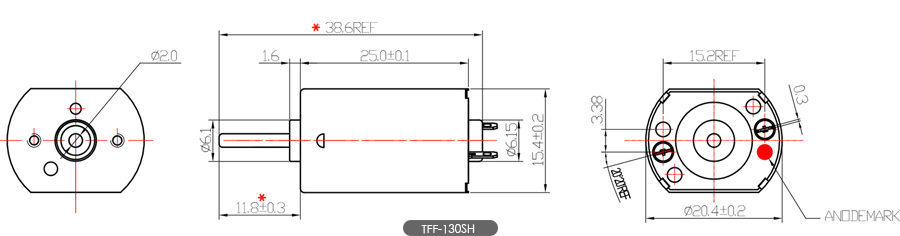 130微型電機尺寸圖